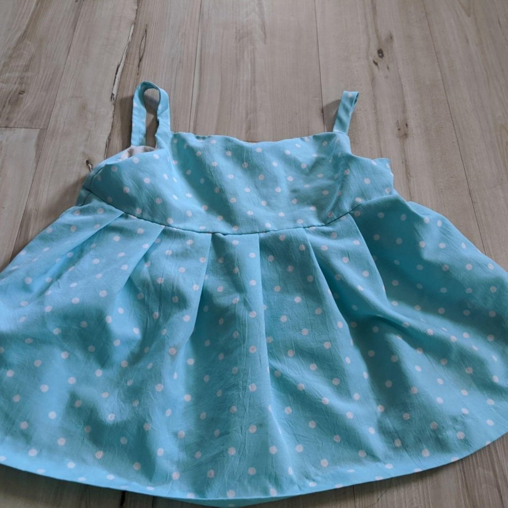 Studio Three Forty Two Blue Polka Dot Shirt Girls‎